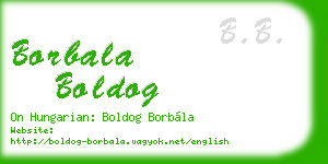 borbala boldog business card