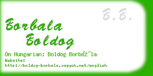 borbala boldog business card